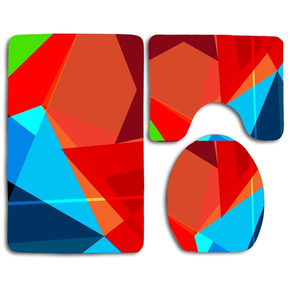 Kkblingren Non Slip 3 Piece Soft Htc Blur Rainbow Bath Rugs Set Washable Bathroom Rug Contour Mat Toilet Seat Cover Floor Rug For Doormats Tub Shower Room Decorations Baby Cjp Org In