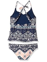 Roxy Tankini - Bañador con diseño de corazón en las olas