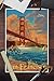 San Francisco, California, Golden Gate Bridge (12x18 Art Print, Travel Poster Wall Decor)