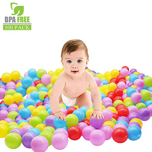 SYNTECSO Ball Pit Balls, Balls for Ball Pit Colorful Crush Proof Balls for Toddlers' Ball Pit Tent Playhouse Kiddie Pool Playpen Bounce House