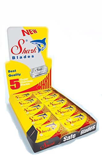 100 NEW Shark Super Stainless Double Edge Razor Blades