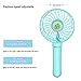 Anpress Handheld Fan, Air Cooling Personal Fan USB/18650 Rechargable Battery Operated Fan with Adjustable Stepless Speeds for Home Office & Indoor Outdoor Activities (Blue)