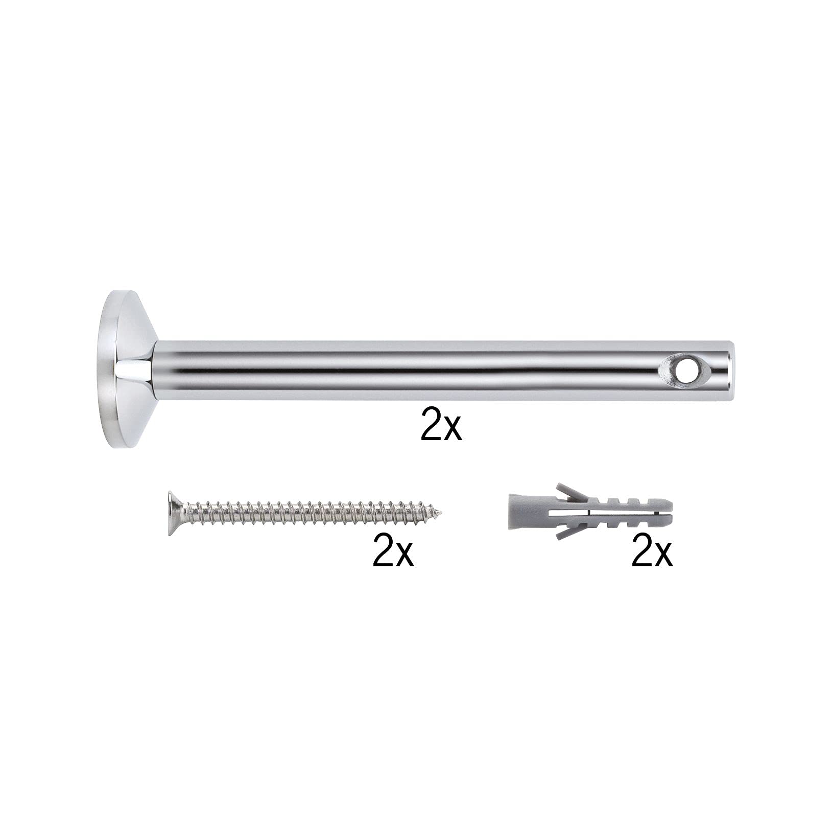 Paulmann 17824 Cable System for Tension Rope 1 Pair 165 mm Chrome Halogen Cable Systems 12 V Includes Dowels and Screws