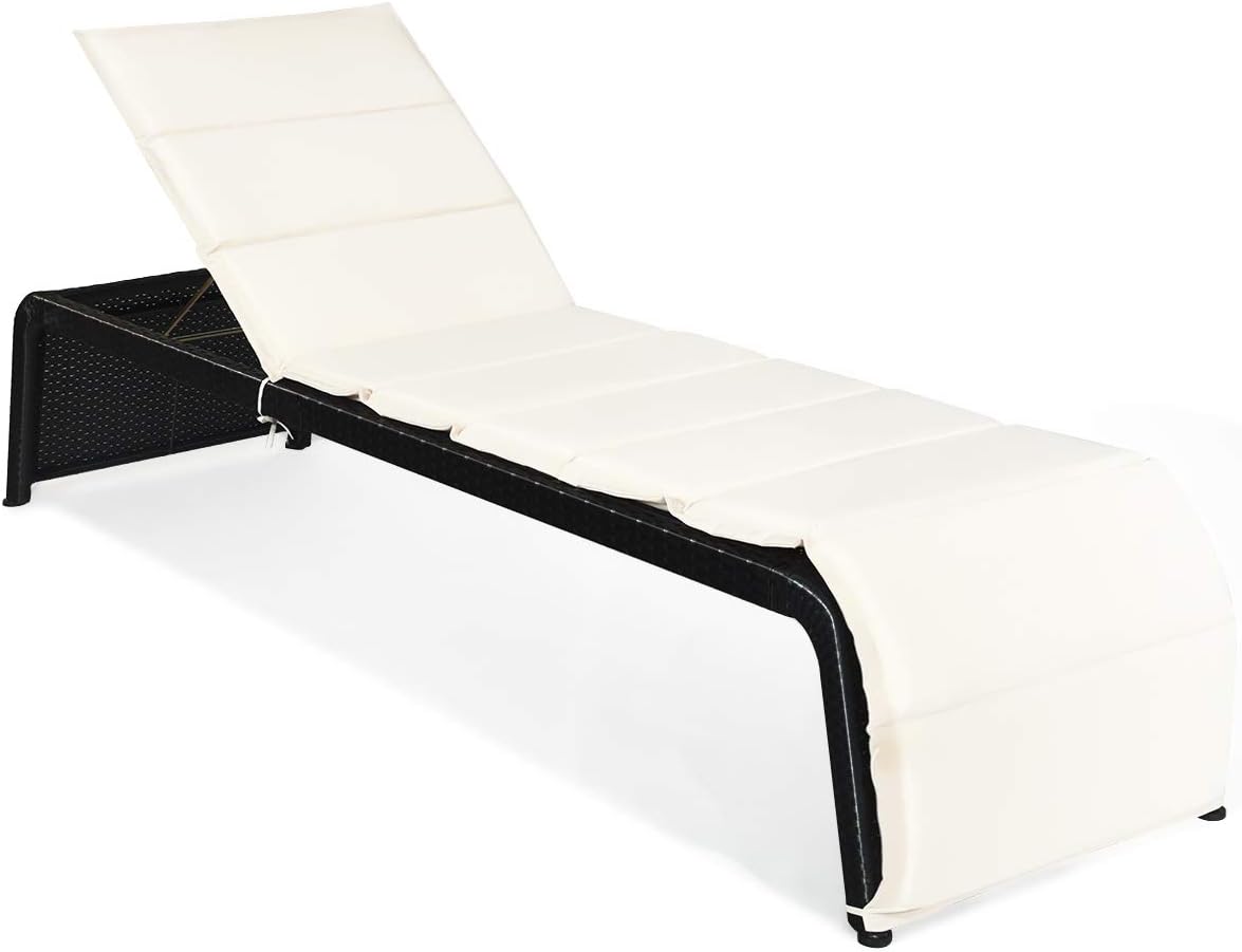 cushioned chaise lounge
