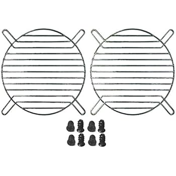 coolerguys 120mm Straight Wire Finger Grill Black with Screws (2 Pack)