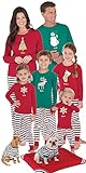 Red and Green Holiday Stripe Matching Pajamas for the Whole Family