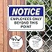 Notice Employees Only Beyond This Point Sign, 10x7 Inches, Rust Free .040 Aluminum, Fade Resistant, Made in USA
