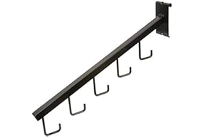 NAHANCO BLK5H 5 Hook Waterfall for Gridwall, Square Tubing - Black