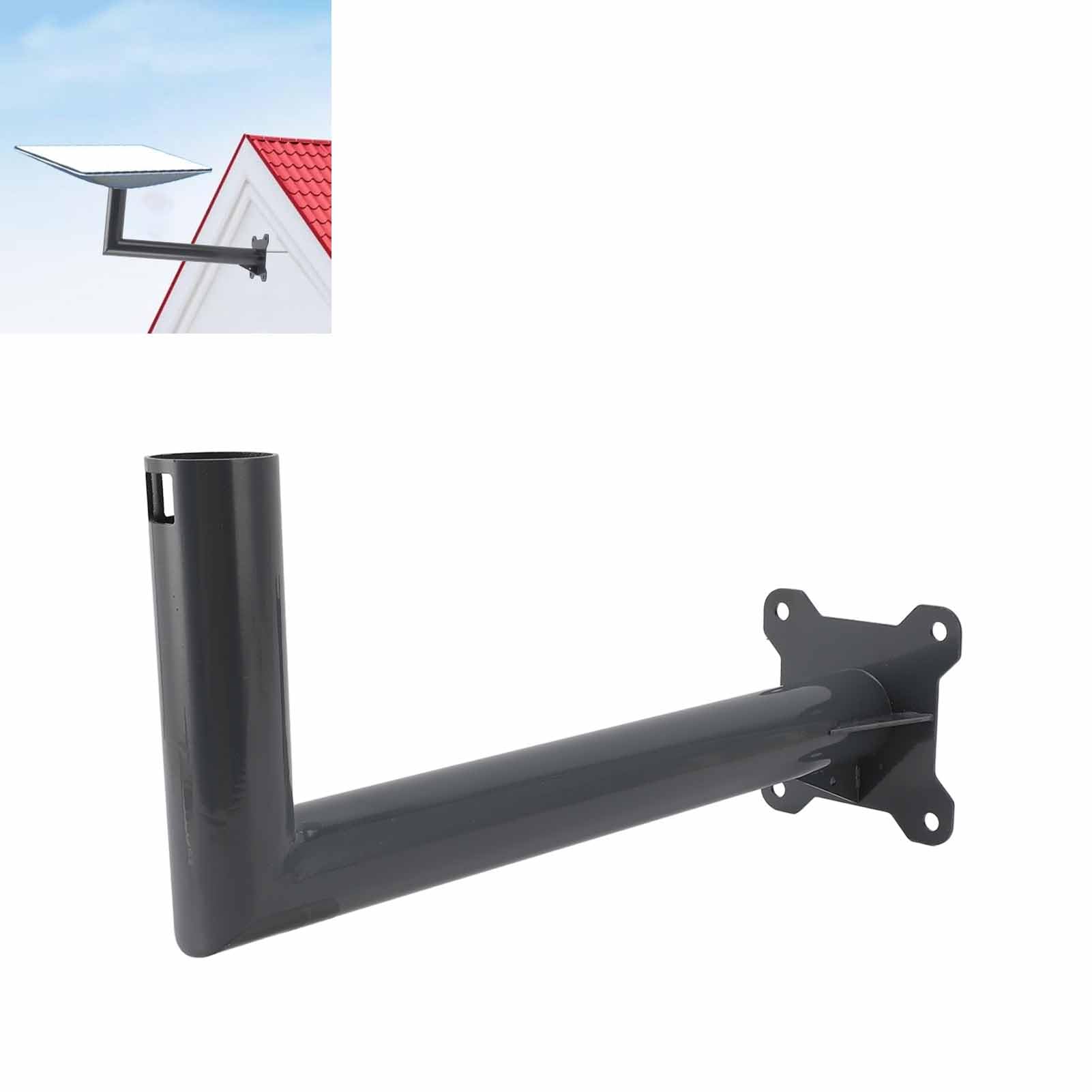 Mounting Kit, Adjustable Aluminum Alloy Heavy Duty Roof Long Wall Mount Satellite Internet Dish Pole Mount, for Internet Kit Satellite