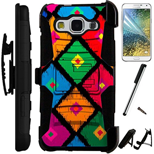 For Samsung Galaxy J7 (Sprint Boost Mobile MetroPCS) Case Armor Hybrid Case Silicone Phone Cover Kick Stand LuxGuard Holster+LCD Screen Protector+Stylus (Colorful Diamond/Black) For Samsung Galaxy J7 (Sprint Boost Mobile MetroPCS) Case Armor Hybrid Case Silicone Phone Cover Kick Stand LuxGuard Holster+LCD Screen Protector+Stylus (Colorful Diamond/Black)