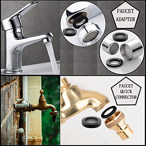 TWCC 115 PCS Plumbing Rubber Washers Assorted Kit and Flat Silicone