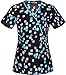 Runway by Cherokee Women's 3665 Mock Wrap Print Scrub Top