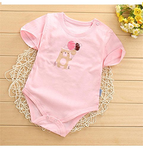 Monvecle Baby to Toddle 2 Pack Cotton Jumpsuit Short Sleeved Onesie Playsuit Apple 9M