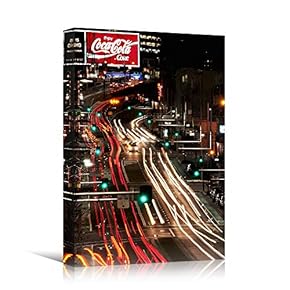 signwin Canvas Wall Art Street Lights Cityscape Colorful...