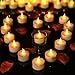Pandaing Lasts 2X Longer Flameless Tealight Candles [50 Pack, Batteries Included], Realistic Tea Lights Candles, Flickering Bright Tealights, Battery Operated Unscented Candles