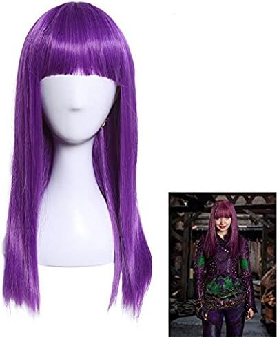Anime Cosplay Wig Long Straight Purple Descendants 2 Mal Bertha Maleficent Live Evil Women Cosplay Wigs