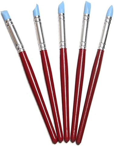 5Pcs 16cm Clay Sculpting Pen Wax Carving Pottery Tools Polymer Modeling Birch Handle Set
