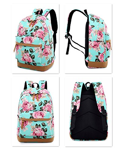 image for BLUBOON School Backpack for Teens Girls Bookbags Set 15