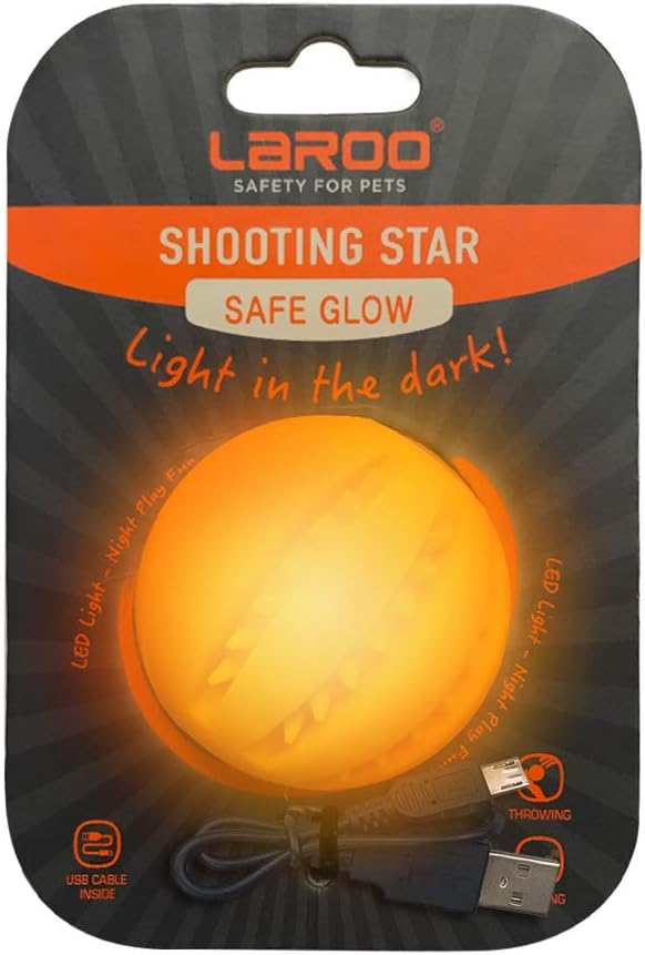 LaRoo Ball für Hunde, Hundespielzeug Ball Silikon Leuchtendes LED
