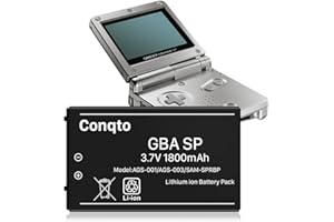 CONQTO [1800mAh] Battery for Nintendo Gameboy Advance SP Console, 2024 Upgrade High Capacity Battery Replacement for Nintendo GBA SP, AGS-001, AGS-003, SAM-SPRBP
