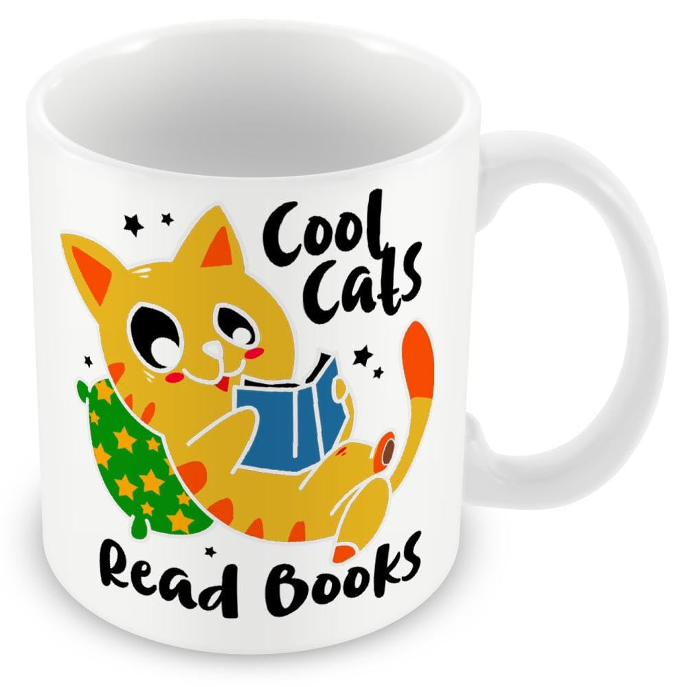 MUGGZ Gift for Book/Reading Enthusiasts - Cool Cats Read Books