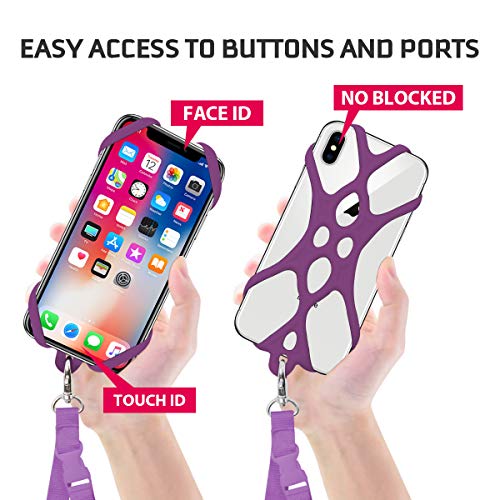 ROCONTRIP Universal Cell Phone Lanyard Holder (Pale Purple)