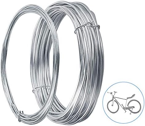 3mm Aluminum Wire 10M + 1.5mm Aluminum Wire 5M, Bendable Craft Wire for Jewellery Making, Craft Projects and Sculpting (Silver, Total 15M)