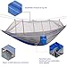 NAVESTAR Double Hammock with Bug Net, Durable Camping Hammock with Net, Comfortable & Compact for Outdoor Backpacking Hiking/Indoor Garden Yard - Gray & Navy