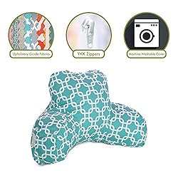 Majestic Home Goods Links Reading Pillow, Teal