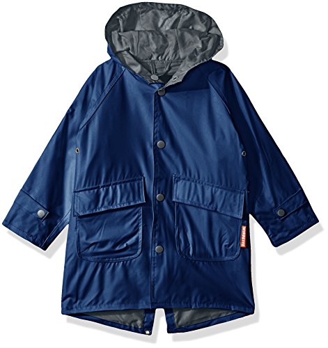 Wippette Little Boys' Solid Color Raincoat, Navy, 5