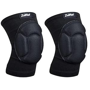 Luwint Protective Thick Sponge Knee Pads Knee Brace – High Elastic Non-Slip Basketball Volleyball Knee Sleeves Support…