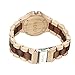 MEKU Women's Handcrafted Wood Wrist Watch Sandalwood Timepiece Elegant Wooden Wrist Watch Date Beige