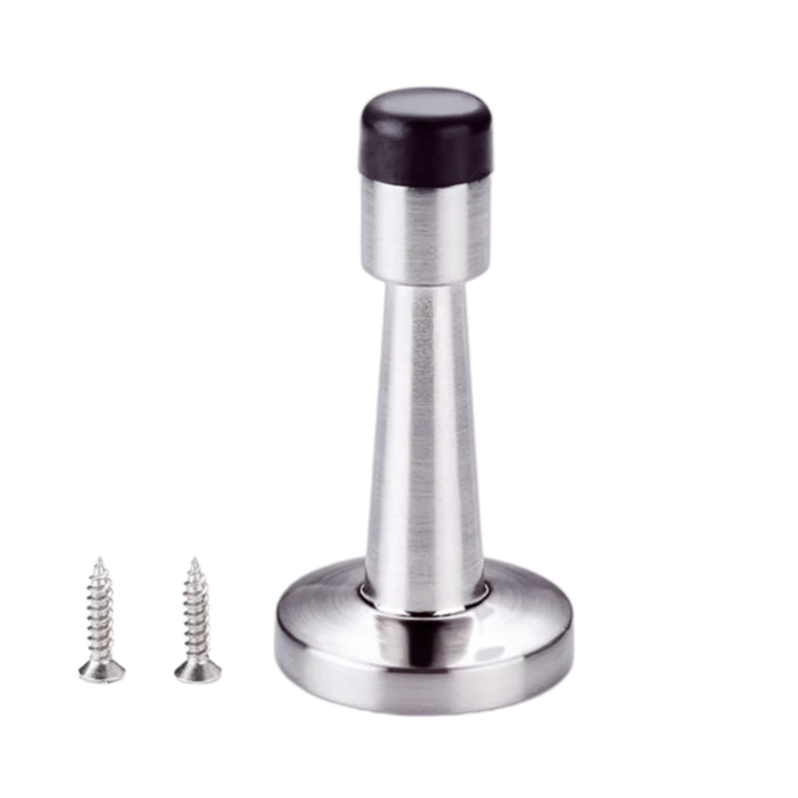 Brass Door Stopper, Zinc Alloy + Rubber Anti-Collision Brushed Home Hotel Office Accessory (Bronze) R Stop Stoppers Door Stopper Holder (Alloy Door top Brushed Small Blister)