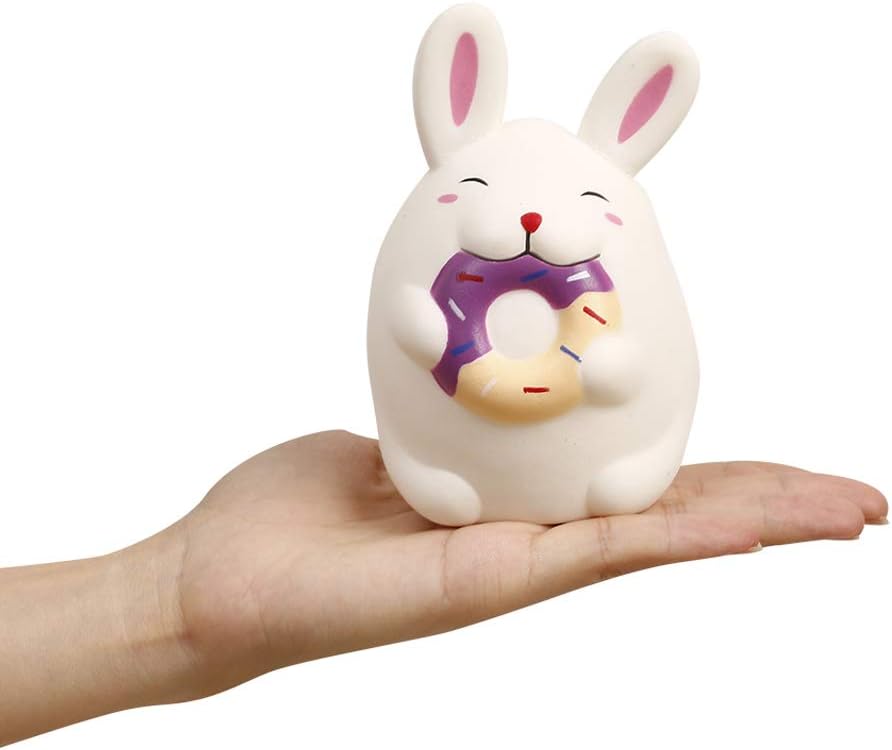 Anboor 4.7 Inches Rabbit Squishies Kawaii Soft Slow Rising Cute Scented Animal Squishy Stress Relief Kids Toys Decorative Props