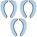 Warm Toilet Seat Cover, saounisi Adult Padded Cushion Blue 3 Pack Large Soft Fuzzy Round Elongated Washable Disposable Stickers