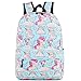 BLUBOON School Backpack Set Teen Girls Bookbags 15 inches Laptop Backpack Kids Lunch Tote Bag Clutch Purse (Sky Blue)