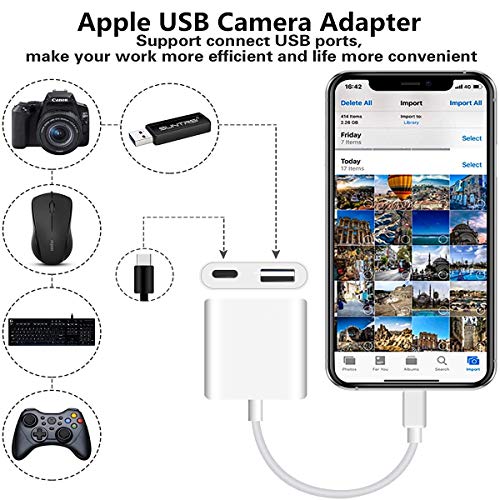 Lightning USB Camera Adapter,Apple Certified USB Female OTG Reader