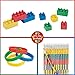 36 pc Building Block Party Favors - Pencils, Erasers and Bracelets Lot