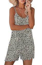 snugwind Womens Leopard Printed Sleeveless Romper