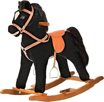 cheval à bascule noir