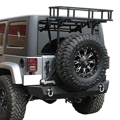 EAutogrilles 0716 Jeep Wrangler JK Tailgate Basket Cargo Carrier for
