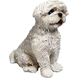 Sandicast Small Size Maltese Sculpture, Sitting