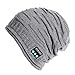 CoCo Fashion Soft Warm Beanie Hat Wireless Bluetooth Smart Cap Headphone Headset Speaker Mic (MZ012_Grey)