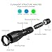 LED Tactical Flashlight,Liwin Ultra Bright LED Handheld Portable Water Resistant Torch with Adjustable Focus and 5 Modes Light,Includes Rechargeable 18650 Lithium Ion Battery and Charger