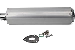 Minho Motorcycle Exhaust Muffler Silencer Pipe Fit for Chinese GY6 Scooter Mopeds Jonway 125CC 150CC