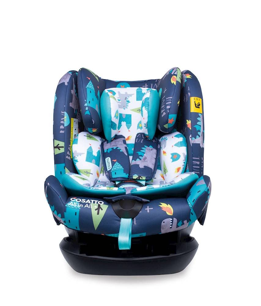 Cosatto All in All + Baby to Child Car Seat - Group 0+123, 0-36 kg, 0-12 Years, ISOFIX, Extended Rear Facing, Anti-Escape, Reclines (Dragon Kingdom)