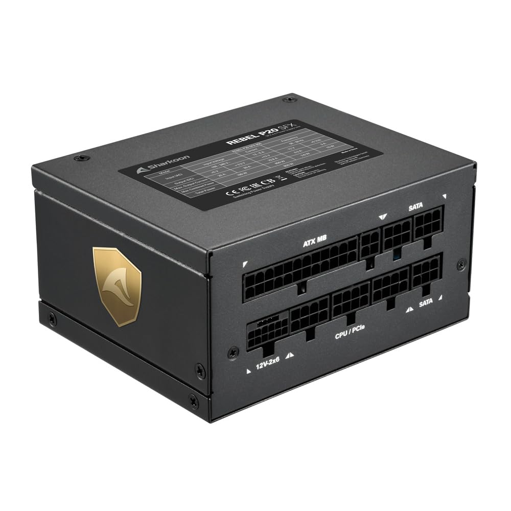 Sharkoon Rebel P20 Sfx 850W, Fully Modular, Cybenetics Platinum - View 6