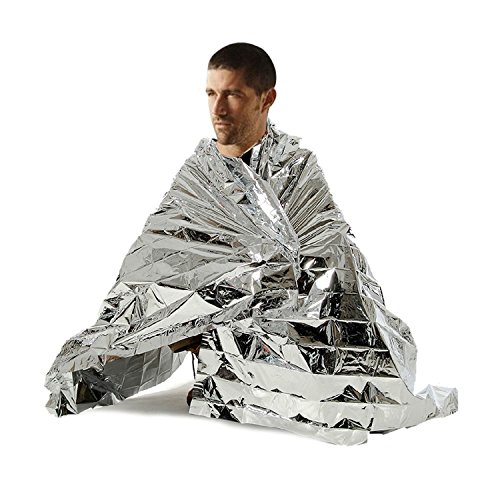 2 Pack Emergency Blanket/Space Blanket/Survival Blanket/Thermal Blanket