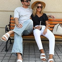 Unisex Cork Footbed Sandals with PU Leather