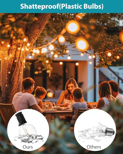 kolpop [Dimmable & Timing String Lights Outdoor, 9.7M/30FT Outdoor Lights, 10+1 LED Bulbs Waterproof String Lights Terrace Outdoor, Indoor Deco for Garden, Patio, Party